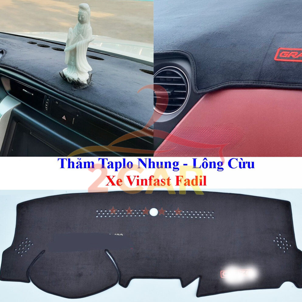 Thảm taplo xe Vinfast Fadil 2019- 2022, 2023,2024 chất liệu nhung cao cấp