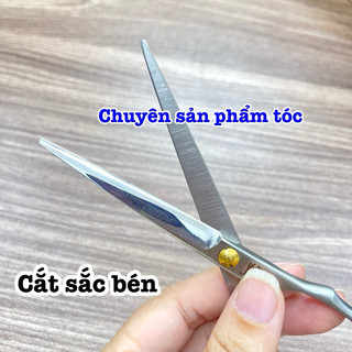 ✅JG Kéo Cắt Tóc Cao Cấp JG 6.0 - Kéo Báo 6.0 in, Kích Thước 6 Inch, Màu Trắng, Vật Liệu Thép Nhật S440C