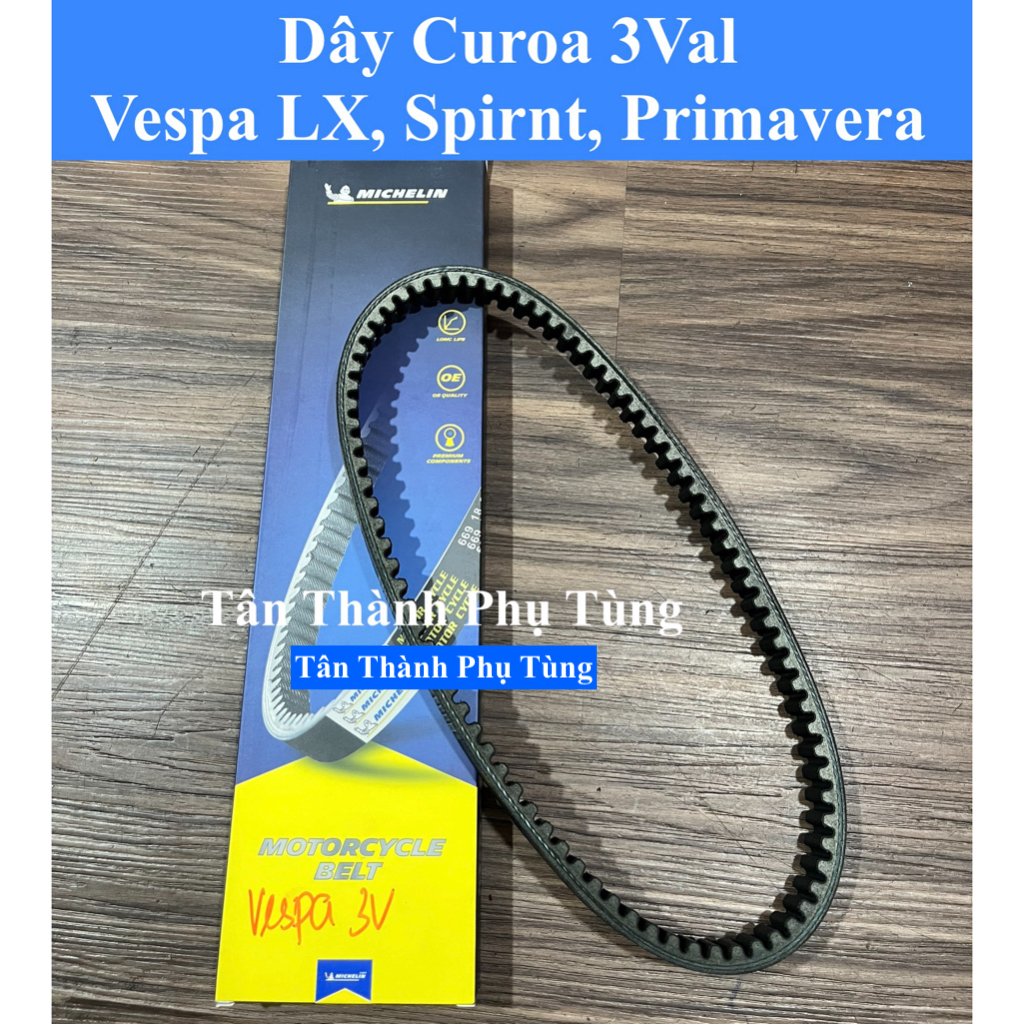 Dây Curoa Vespa 3Val, Vespa LX, Spirnt, Primavera Michelin Chính hãng