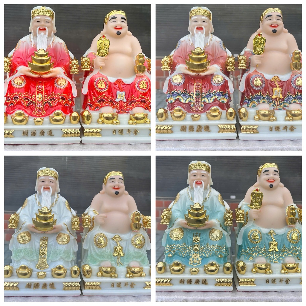 [12inch] Tượng Thần Tài Thổ Địa Áo Gấm Đá Nhập Khẩu Cao cấp 12inch - 4 màu