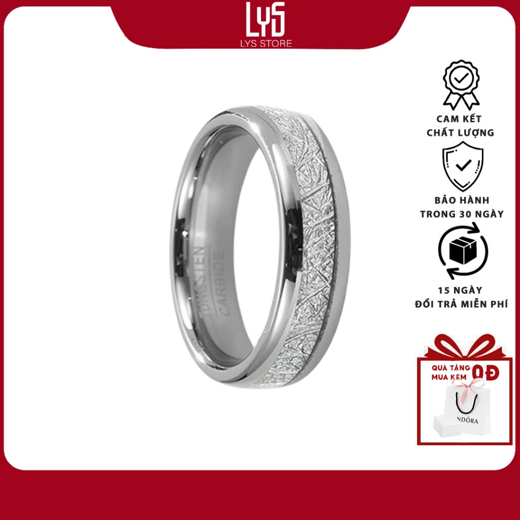 Nhẫn bạc nữ Lys nhẫn hoa văn viền bạc Fullbox PAN 8392SV - Nhẫn Nữ Bạc S925