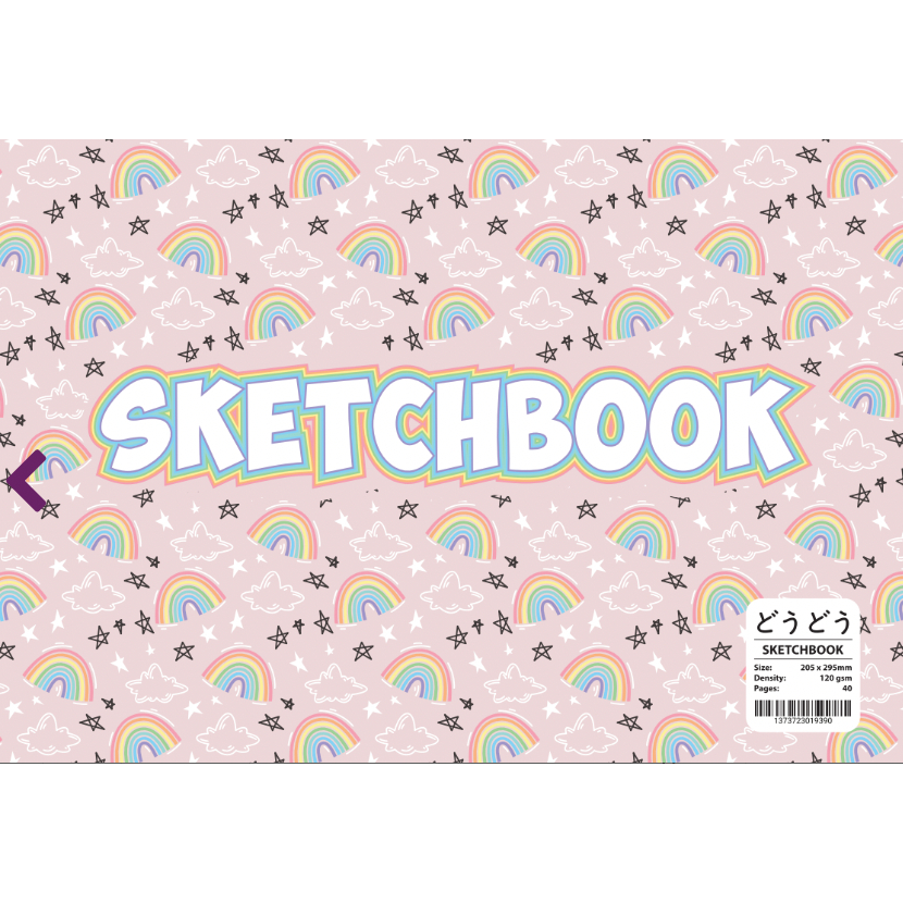 Vở vẽ Dán gáy A4 120gsm 40 trang Rainbow đám mây