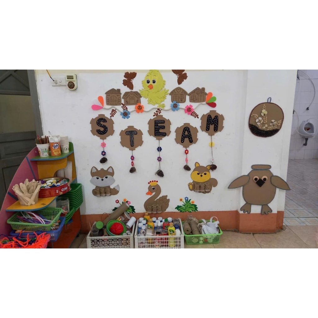 Chữ STEAM trang trí lớp học