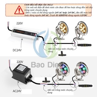 Đèn LED âm nước 6w chân đế hắt