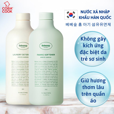 Nước Giặt Xả Quần Áo Bebesup Không Gây Kích Ứng Nhập Khẩu Hàn Quốc