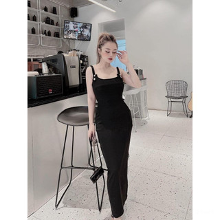 Váy 2 dây khuy bấm body dài