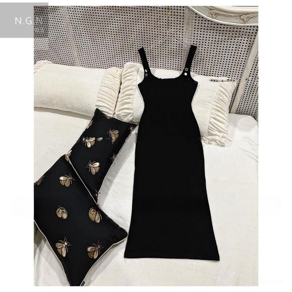 Váy 2 dây khuy bấm body dài