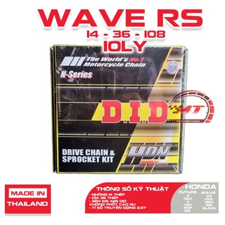 Nhông sên dĩa DID xe Wave RS 100cc , 110cc