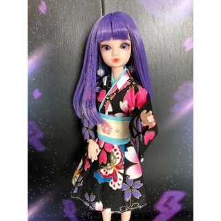 yukata kimono búp bê 30cm