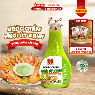Nước xốt muối ớt xanh chấm hải sản 235g AZ CHEF xốt chấm đa năng thơm mùi ớt hiểm xanh chấm hải sản
