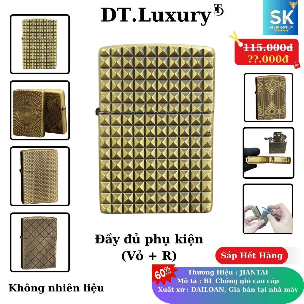 Vỏ Jippo Độc Lạ (M-19A) Chất liệu Đồng Thau (Không Bao Gồm Nhiên Liệu)