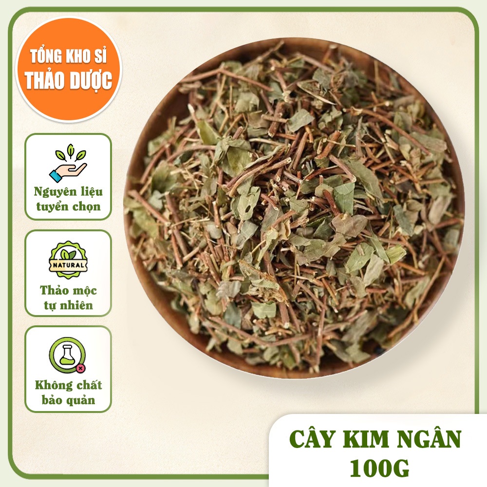 Cây kim ngân 100g, kim ngân khô lẫn cành lá, thơm, sạch - Tổng Kho Sỉ Thảo Dược
