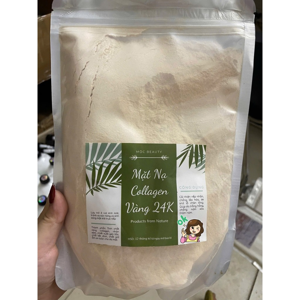 1000gr Đắp Mặt Nạ Vàng 24K COLLAGEN Dẻo Thơm Sâm
