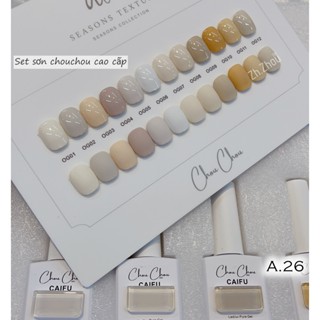  Sơn gel hàn quốc Chouchou set sơn gel hàn quốc sơn gel cao cấp   có tặng kèm bảng màu  sơn neon sơn xanh sơn Nâu 