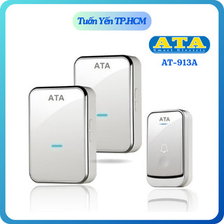Chuông cửa đôi không dây 1 nút bấm - 2 chuông chống nước ATA  AT-913A (ĐÔI) hàng chính hãng - Tuấn Yến