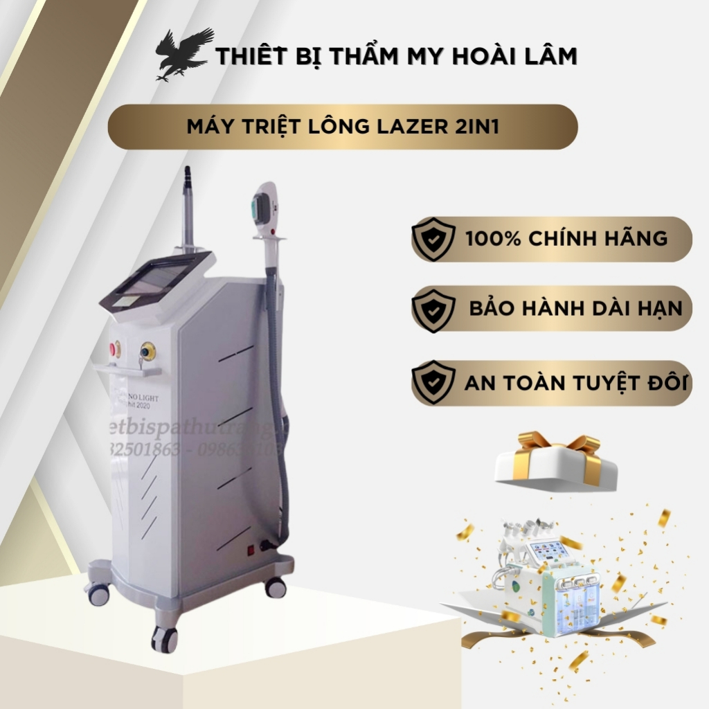Máy Supper Nano Light 2in1 triệt lông + laser [ Bảo Hành 18 Tháng ]