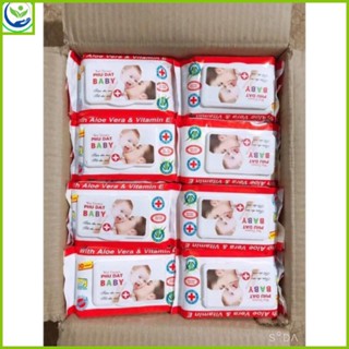 COMBO 5 BỊCH KHĂN GIẤY ƯỚT PHÚ ĐẠT BABY GÓI/100TỜ