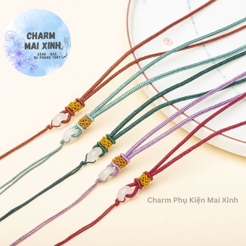 [D05] Dây Dù Vải Thắt Đồng Điếu Dày 2,2mm - Chuỗi hạt Mặt Dây Chuyền Đeo Cổ Phụ Kiện Vòng tay Phong 