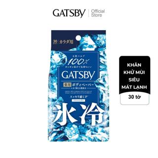 Khăn ướt khử mùi body Gatsby gói 30 tờ mát lạnh