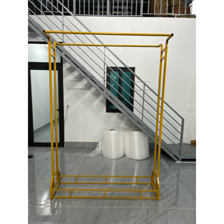 giá đôi treo áo cưới ( cao 2.2m dài 1.5m ) ( TẶNG KÈM 15 MÓC ÁO + DỤNG CỤ THÁO LẮP)