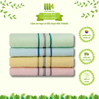 Khăn cao cấp MK Towel mẫu K01 và K02 cotton 100% khăn gia đình khăn tắm gội MK Towel nhiều màu nhiều size lựa chọn