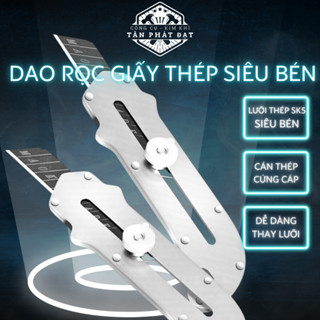  Dao rọc giấy thép không gỉ lưỡi dao thép SK5 sắc bén Dao dọc giấy inox cao cấp tay cầm chắc chắn 