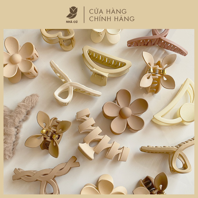 Kẹp Tóc Càng Cua Nhà Cú Size Lớn Đuôi Cá Hình Vuông, Cặp Búi Tóc 10 Răng Phụ Kiện Tóc Phong Cách Hàn Quốc