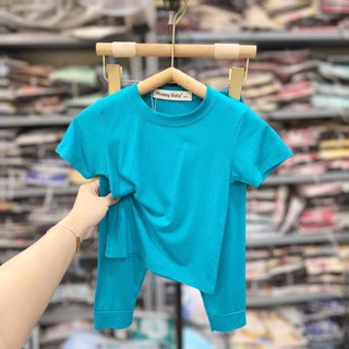 Bộ Tay Ngắn Quần Dài Thun Lạnh Minkey Baby 12 màu cho bé trai, bé gái mặc thoáng mát