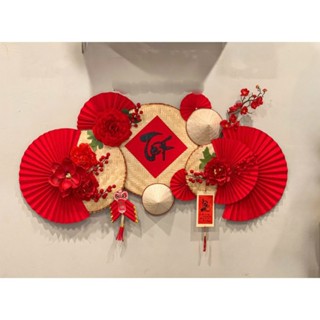 Set Nguyên liệu làm Quạt Giấy Treo Tường Trang Trí Tết,Mẹt khánh trang trí nhà cửa