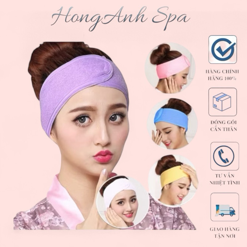 Băng Đô Dán Đầu Rửa Mặt Cho SALON SPA