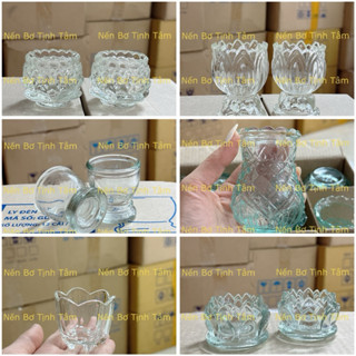 ( Kèm tim nến ) Ly nến, cốc làm nến nhiều mẫu - Nến Bơ Tịnh Tâm