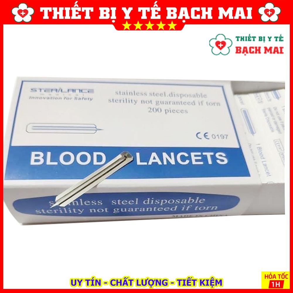 Hộp 200 Chiếc Kim Nặn Mụn Blood Lancet Cho Spa