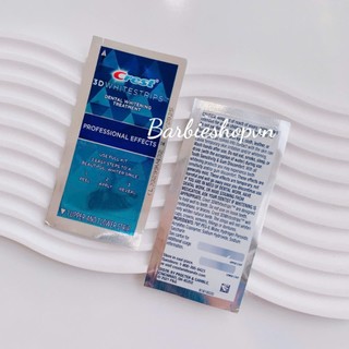 [ Lẻ ] Miếng Dán Trắng Răng Crest 3D Whitestrips 1 Hour / Professional Effects [USA]