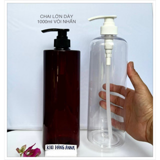 chai nhựa nâu 1 lít - chai 1 lít dày - vỏ chai 1000ml ĐỰNG NƯỚC