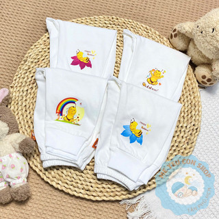 Quần Dài Trắng Mặc Bỉm Cotton Mềm Mịn, Thấm Hút Mồ Hôi Cho Bé Từ 3-12kg - BABIBOO