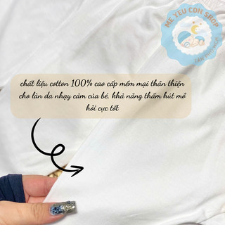 [3-8kg] Quần Dài Sơ Sinh Đáp Đũng Mặc Bỉm Cotton Trắng Mềm Mịn, Thấm Hút Mồ Hôi - Babiboo