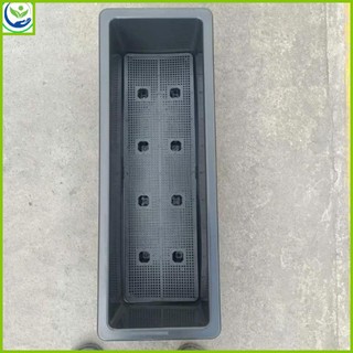  Chậu nhựa hình chữ nhật trồng hoa,trồng rau thông minh sezi 48x20x16cm bền đẹp 
