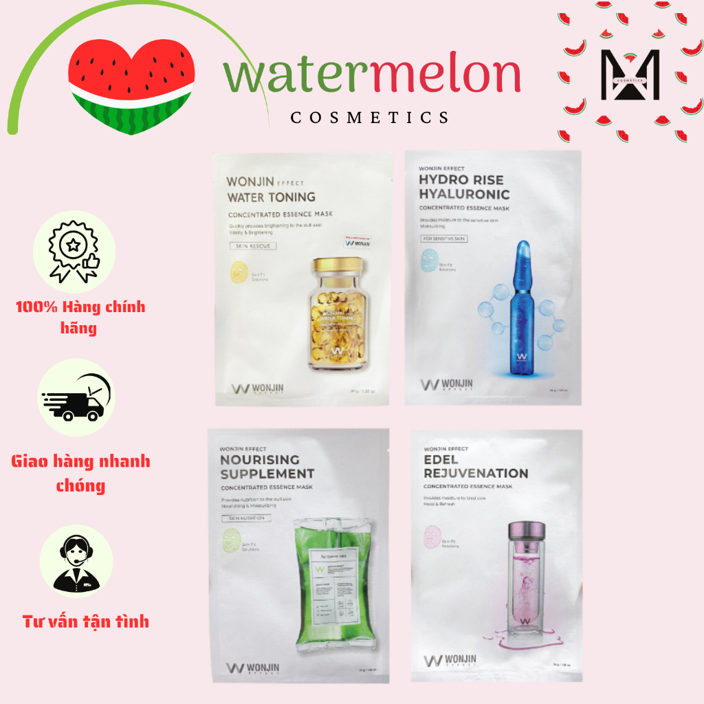 Mặt nạ Wonjin Mask Hàn Quốc cấp ẩm, dưỡng trắng, phục hồi da chuyên sâu - 1MASK