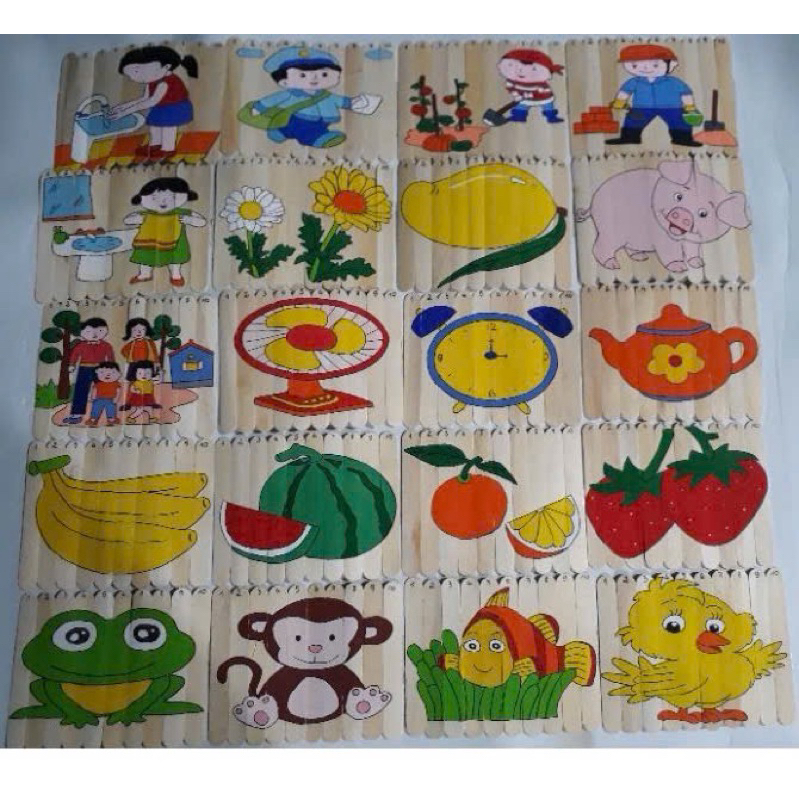 Compo 20 tranh que đồ chơi mầm non