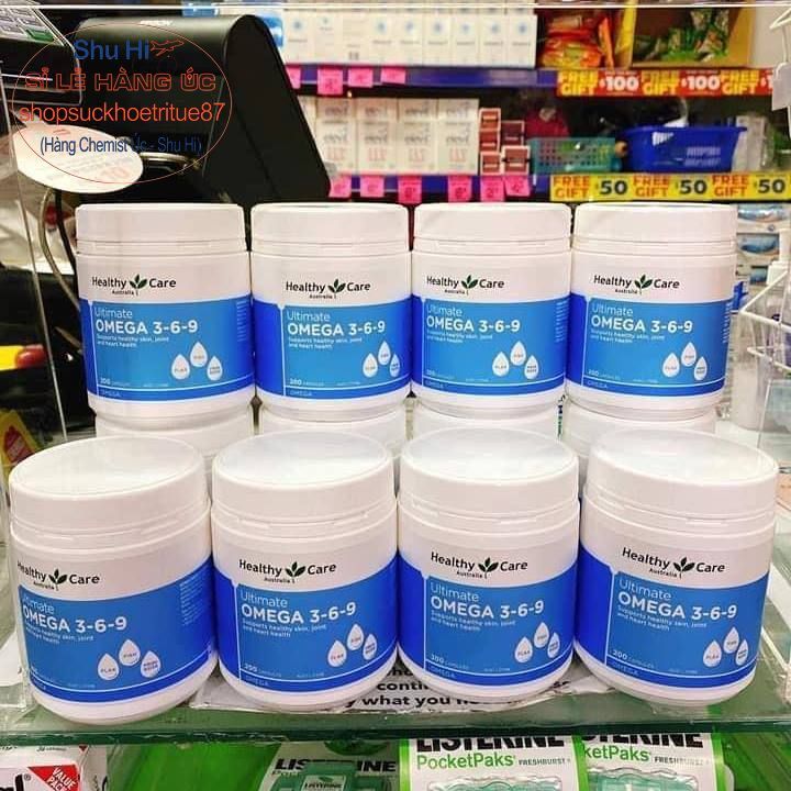 Viên uống omega 369 healthy care 200 viên úc, omega 3 omega 6 omega 9