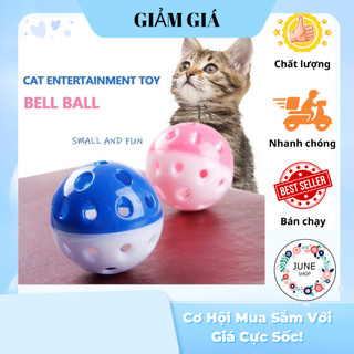 Đồ chơi quả bóng lục lạc có chuông cho chó mèo vui đùa đuổi bắt thư giãn xinh xắn bắt mắt cho thú cưng