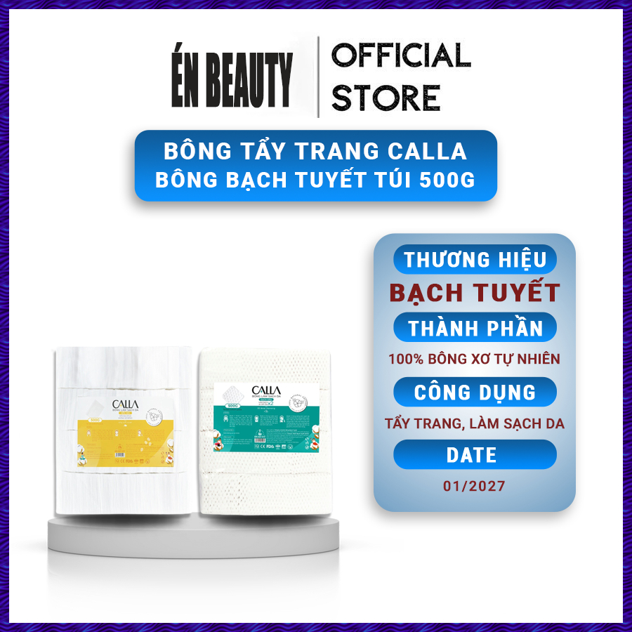Bông Tẩy Trang Làm Sạch Da Bông Bạch Tuyết Calla Facial Cotton Pads Sạch Sâu Và Mềm Mịn Giúp Tẩy Sạc