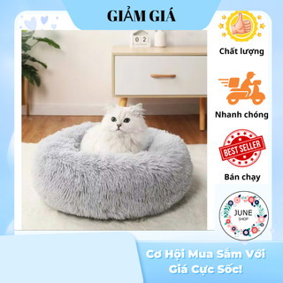 Ổ đệm lông cho mèo chó thú cưng/ Nệm lông hình tròn cho chó mèo mềm mịn êm ái, kích thước to 40-50-60-70cm