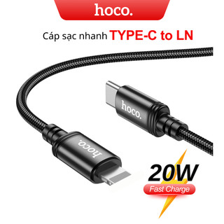 Dây sạc nhanh 20W Hoco cho X Xs max 11 12 13 14 Pro max cáp bọc dù siêu bền chống gãy gập