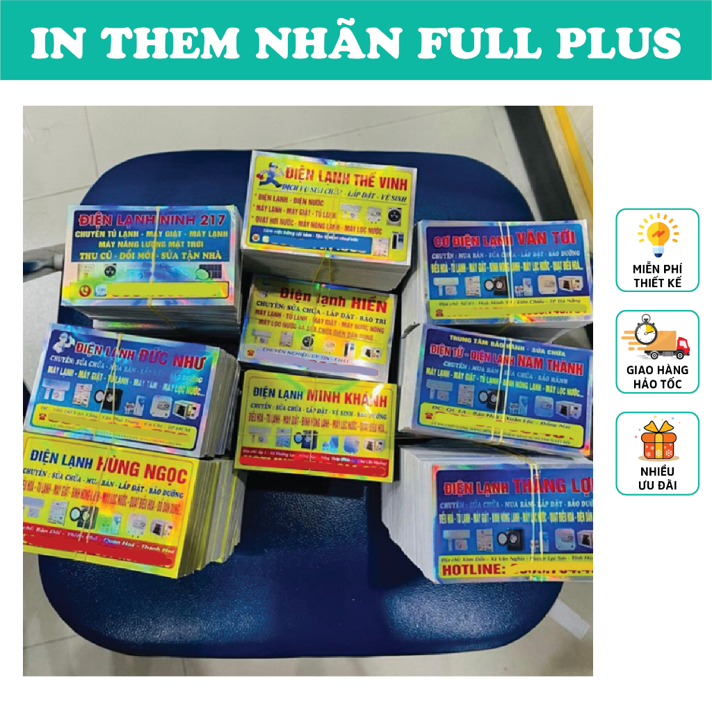 Tem dán decal 7 màu in theo yêu cầu - IN THEO YÊU CẦU