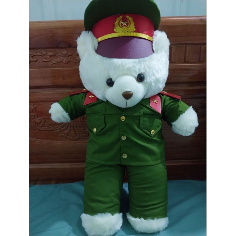 Gấu bông công an, bộ đội, kiểm sát cao 75cm