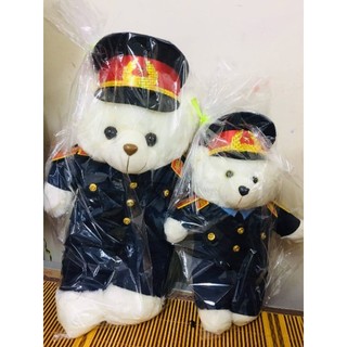 Gấu bông công an, bộ đội, kiểm sát cao 75cm