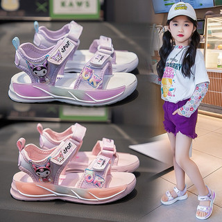  giày sandal bé gái 3-12 Tuổi Bé Gái  kuromi Giày Công Chúa Mùa Hè,đi học 2024 Hoạt Hình Mới Đáy Mềm Dép Thường Ngày 