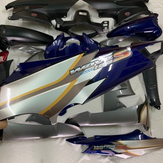    TẶNG TEM   Bộ Dàn áo xe Wave S100  màu XANH TÍM - nhựa trắng ABS loại 1 