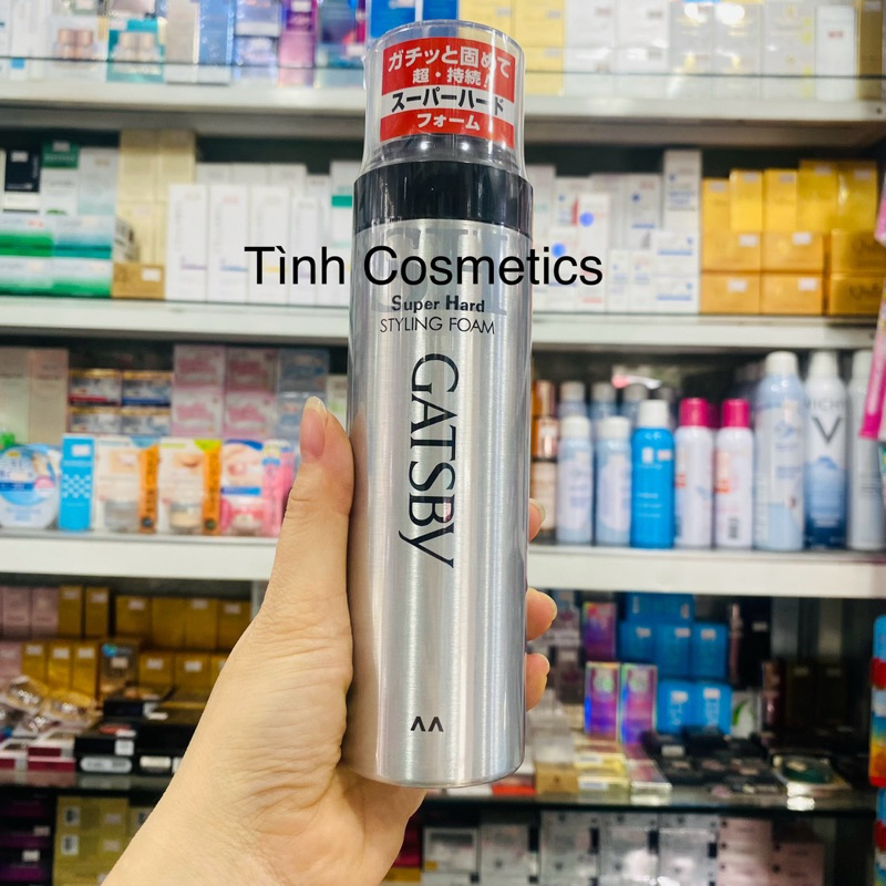 Bọt tạo kiểu tóc GATSBY super hard styling foam 185g, Keo bọt tạo kiểu tóc, giữ nếp lâu,không bết dí